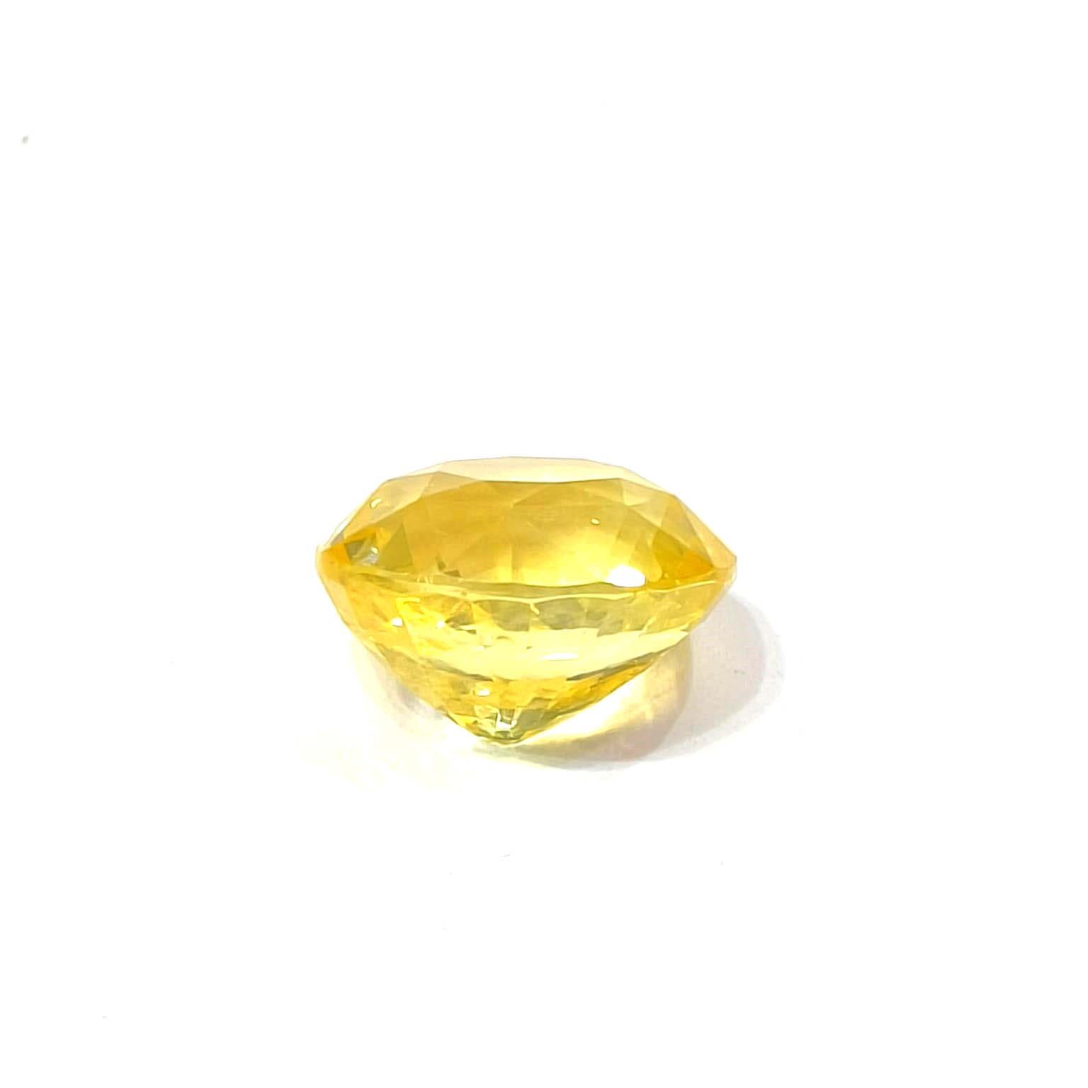 Yellow natural sapphire