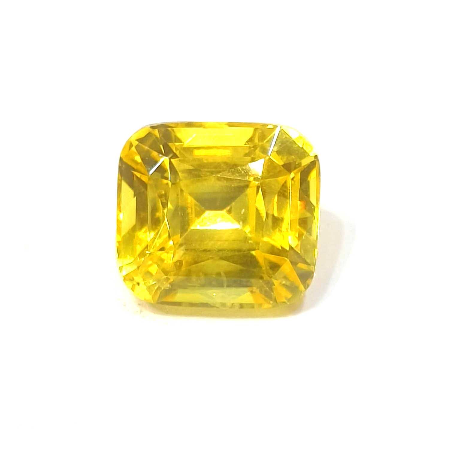 Yellow natural sapphire