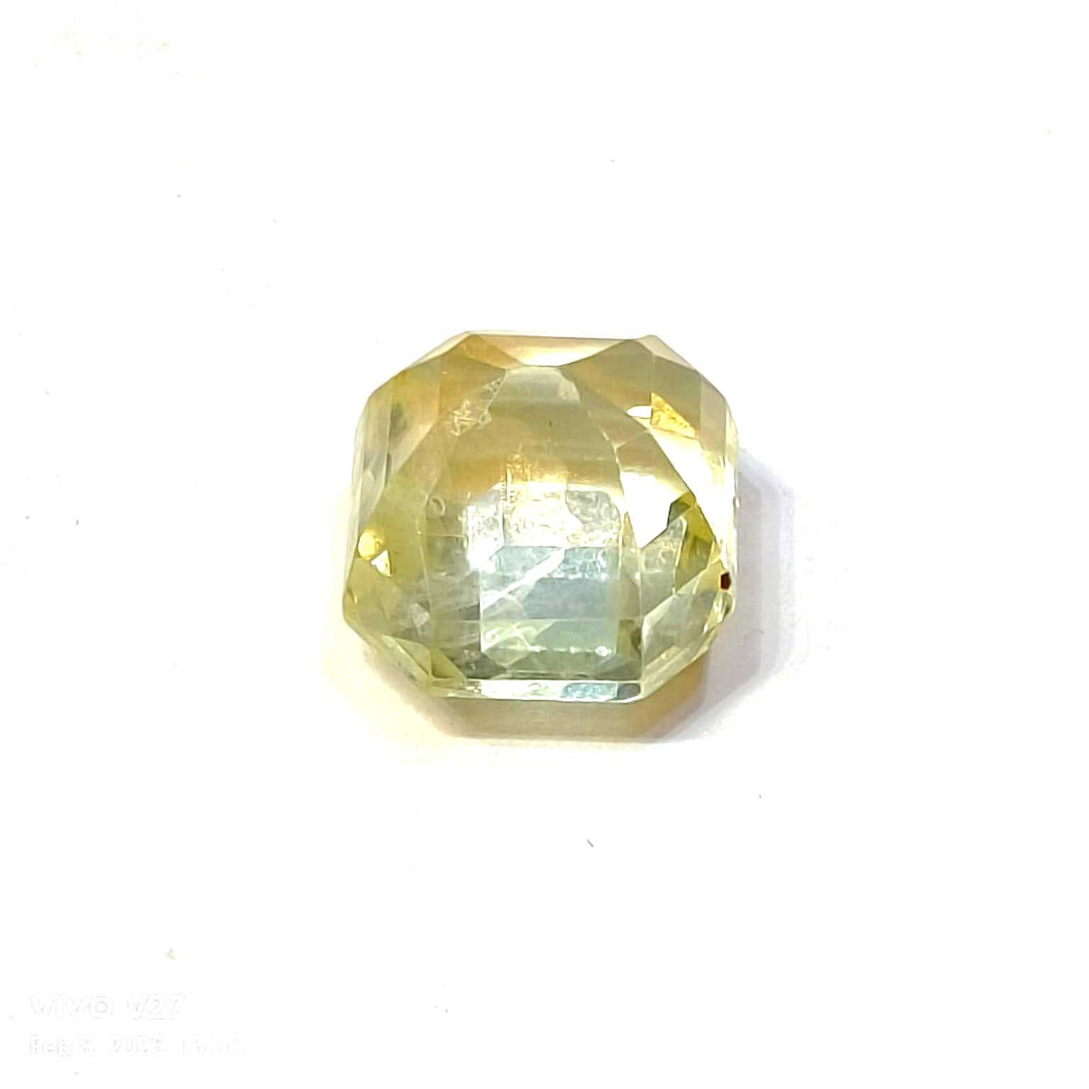 Yellow natural sapphire