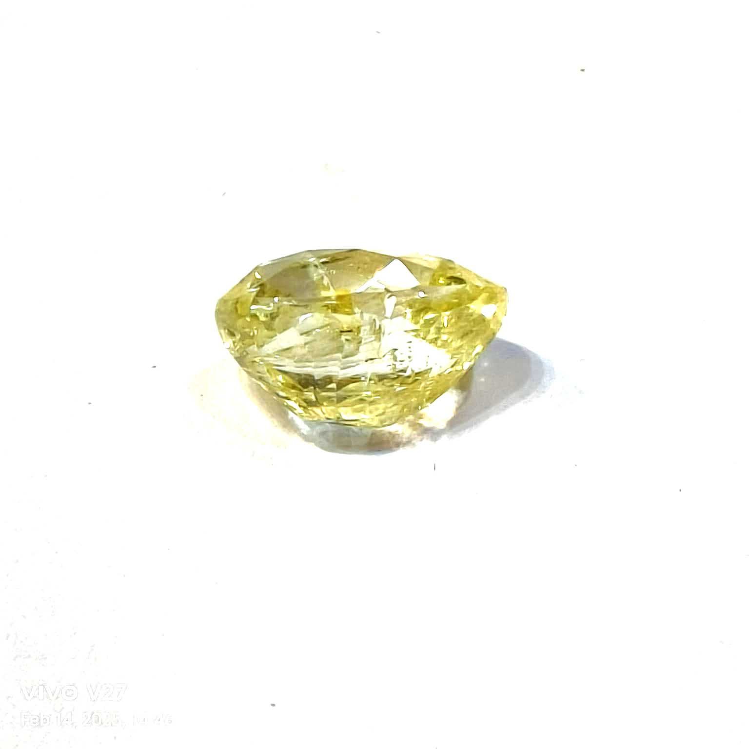 Yellow natural sapphire