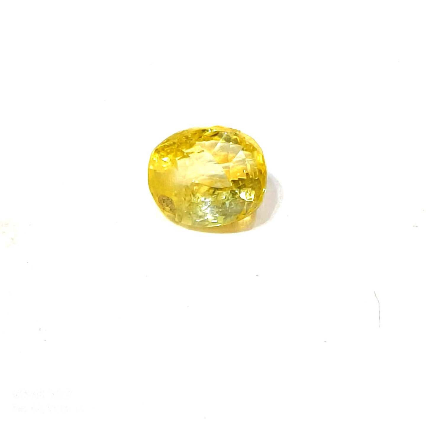 Yellow natural sapphire
