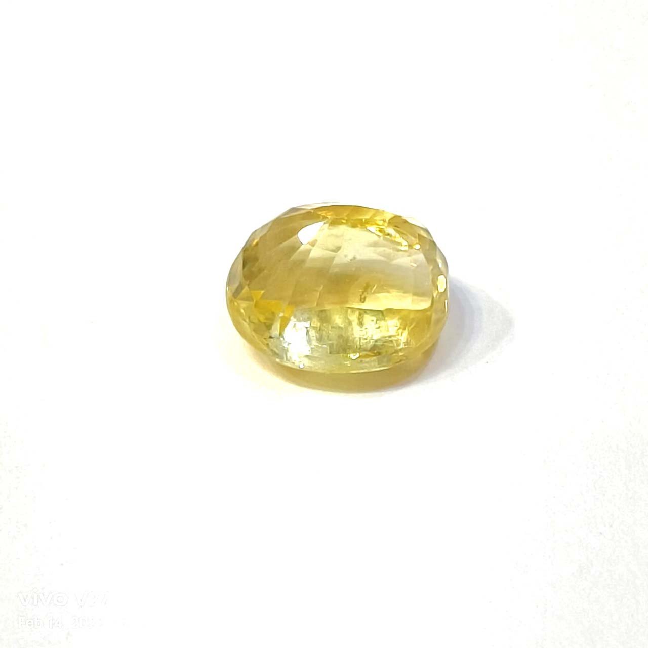 Yellow natural sapphire